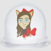 chibi catgirl sneeuwbol (Achterkant)