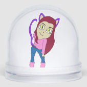 chibi catgirl sneeuwbol (Voorkant)