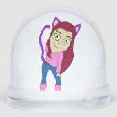 chibi catgirl sneeuwbol (Achterkant)
