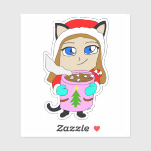 chibi catgirl sticker