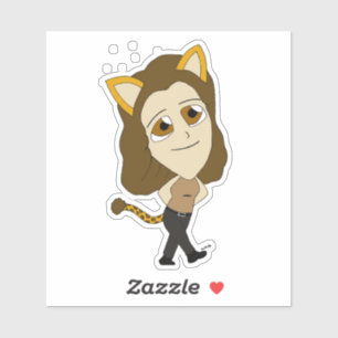 chibi catgirl sticker