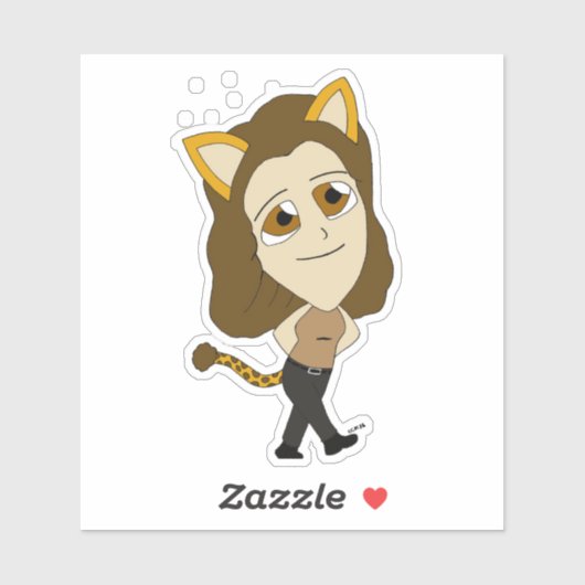 chibi catgirl sticker (Vel)