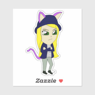 chibi catgirl sticker
