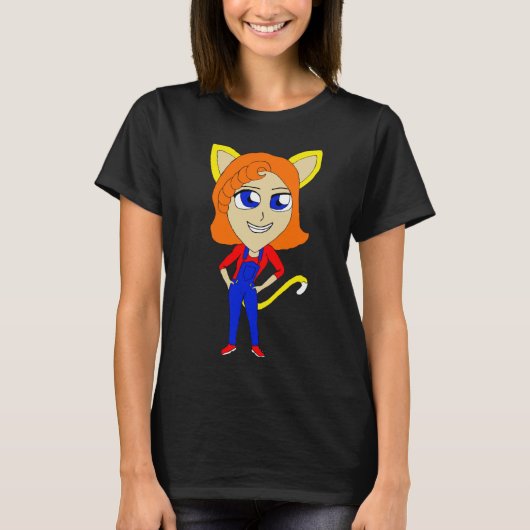 chibi catgirl t-shirt (Voorkant)