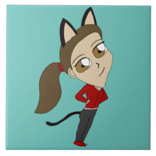 chibi catgirl tegeltje