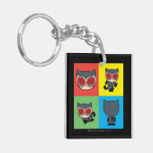 Chibi Catoman Character Poses Sleutelhanger (Voorkant Links)
