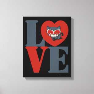 Chibi Catoman LOVE Canvas Afdruk