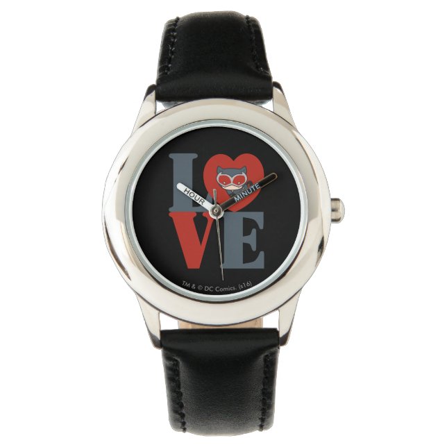 Chibi Catoman LOVE Horloge (Voorkant)