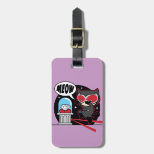Chibi Catoman Stealing A Diamond Bagagelabel