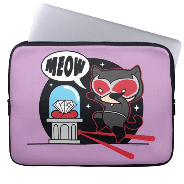 Chibi Catoman Stealing A Diamond Laptop Sleeve (Voorkant)