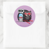 Chibi Catoman Stealing A Diamond Ronde Sticker (Tas)