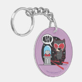 Chibi Catoman Stealing A Diamond Sleutelhanger (Voorkant Links)