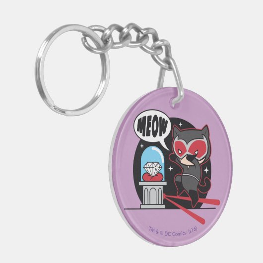 Chibi Catoman Stealing A Diamond Sleutelhanger (Voorkant Links)