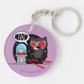 Chibi Catoman Stealing A Diamond Sleutelhanger (Achterkant)