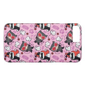 Chibi Catwoman, Harley Quinn, en Kittens Pattern Case-Mate iPhone Case (Achterkant (Horizontaal))