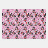 Chibi Catwoman, Harley Quinn, en Kittens Pattern Inpakpapier Vel (Voorkant 3)