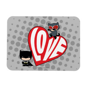 Chibi Catwoman Pounce op Batman Magneet