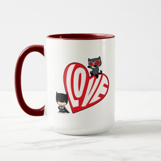 Chibi Catwoman Pounce op Batman Mok (Links)