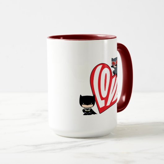 Chibi Catwoman Pounce op Batman Mok (Voorkant rechts)