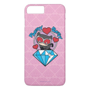 Chibi Catwoman Sitting Atop Large Diamond iPhone 8 Plus / 7 Plus Hoesje