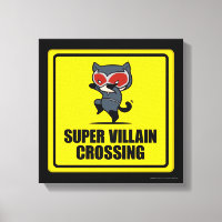 Chibi Catwoman Super Villain Crossing Sign