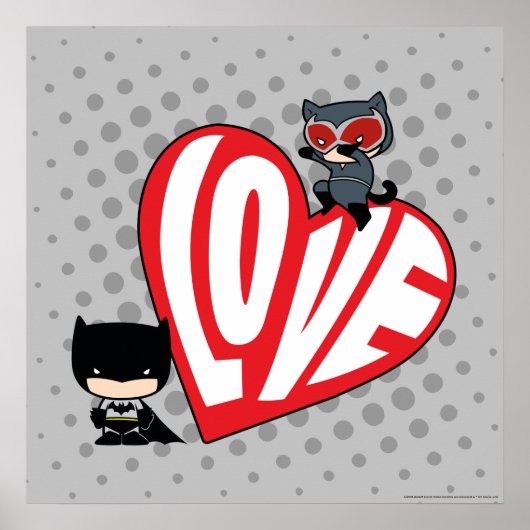 Chibi Catwoman valt Batman aan 2 Poster (Voorkant)