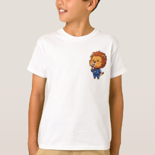 Chibi-coach leeuw atleet kinderen t-shirt