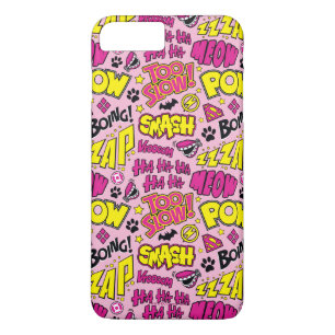 Chibi Comic Phrases en Logos Pattern iPhone 8 Plus / 7 Plus Hoesje