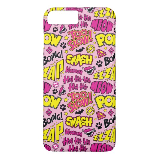 Chibi Comic Phrases en Logos Pattern Case-Mate iPhone Case (Achterkant)