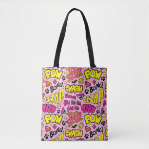Chibi Comic Phrases en Logos Pattern Draagtas