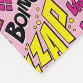 Chibi Comic Phrases en Logos Pattern Fleece Deken (Hoek)