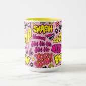 Chibi Comic Phrases en Logos Pattern Mok (Midden)