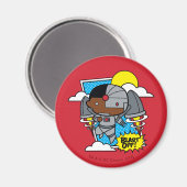 Chibi Cyborg Blast Off Magneet (Voorkant / Achterkant)