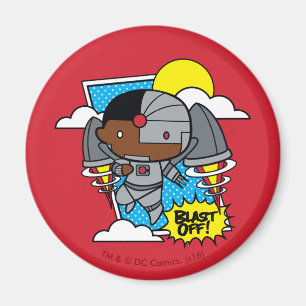 Chibi Cyborg Blast Off Magneet