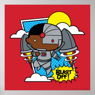 Chibi Cyborg Blast Off Poster