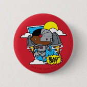 Chibi Cyborg Blast Off Ronde Button 5,7 Cm (Voorkant)