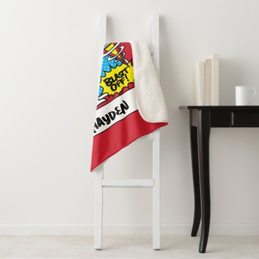 Chibi Cyborg Blast Off Sherpa Deken (In situ)