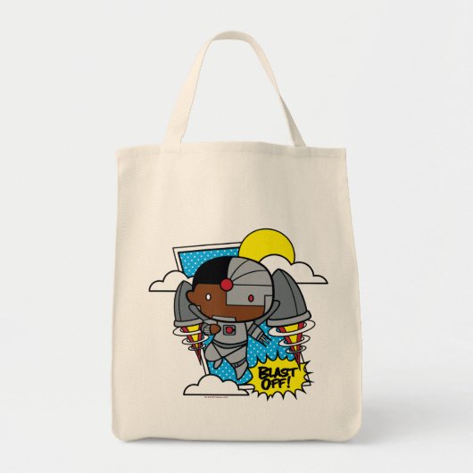 Chibi Cyborg Blast Off Tote Bag (Voorkant)
