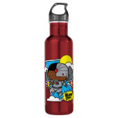 Chibi Cyborg Blast Off Waterfles (Voorkant)