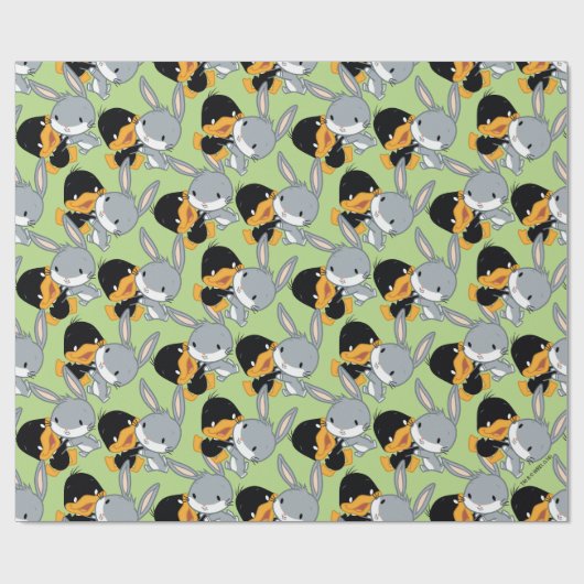 Chibi DAFFY DUCK™ EN BUGS BUNNY™ Cadeaupapier (Vlak)