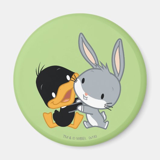 Chibi DAFFY DUCK™ EN BUGS BUNNY™ Magneet (Voorkant)
