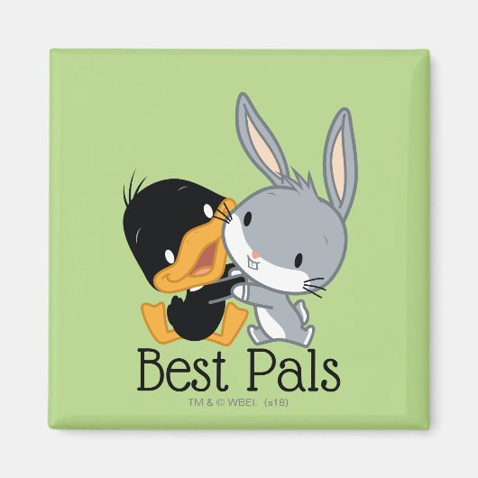 Chibi DAFFY DUCK™ EN BUGS BUNNY™ Magneet (Voorkant)