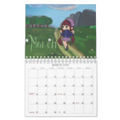 Chibi Deux Page Petit Calendrier, Calendrier Blanc (Mar 2027)