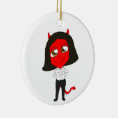 chibi-duivel keramisch ornament (Rechts)
