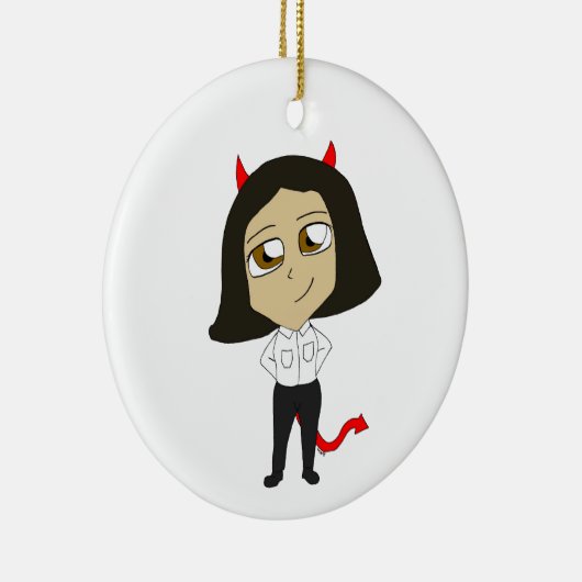 chibi-duivel keramisch ornament (Rechts)