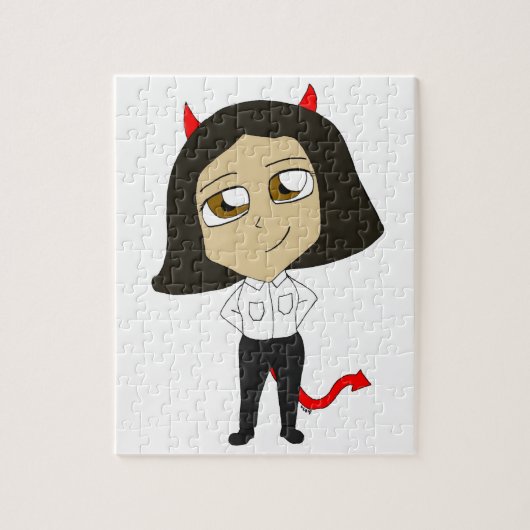 chibi duivel meisje legpuzzel (Verticaal)