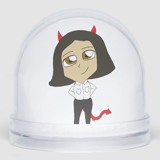 chibi-duivel sneeuwbol (Voorkant)