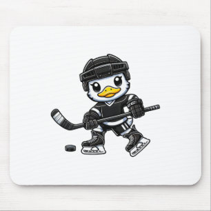 Chibi Eend Speelt IJshockey Mooie Ontwerp  Muismat