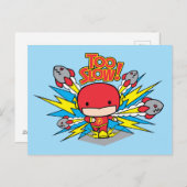 Chibi Flash Outrunning Rocks Briefkaart (Voorkant / Achterkant)