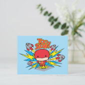 Chibi Flash Outrunning Rocks Briefkaart (Staand voorkant)